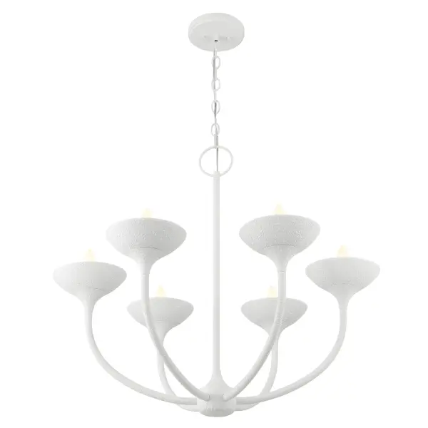 Ryton 6-Light Chandelier in Plaster White - Image 7