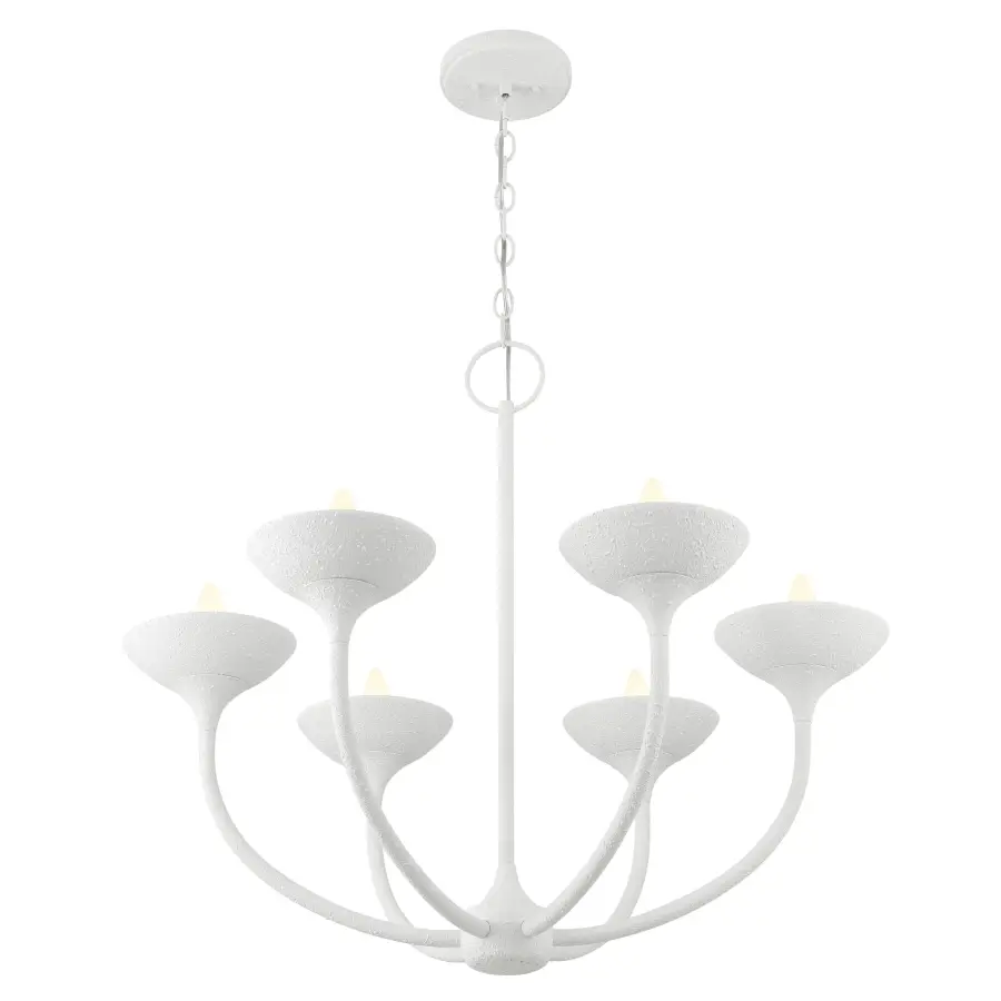 Ryton 6-Light Chandelier in Plaster White - Image 7