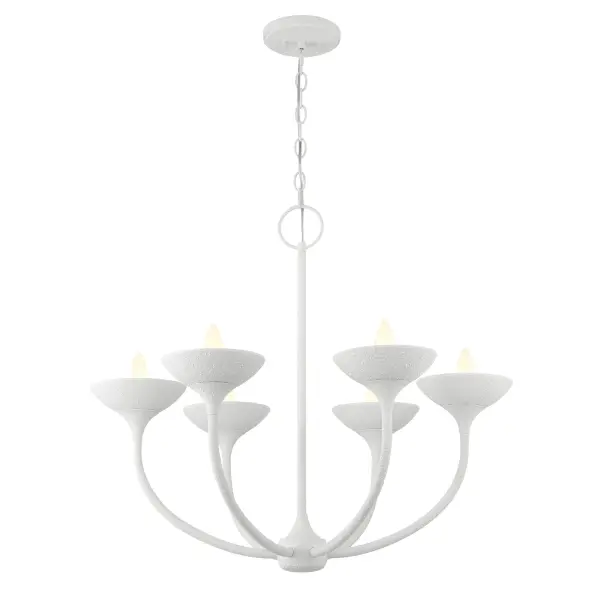 Ryton 6-Light Chandelier in Plaster White - Image 8