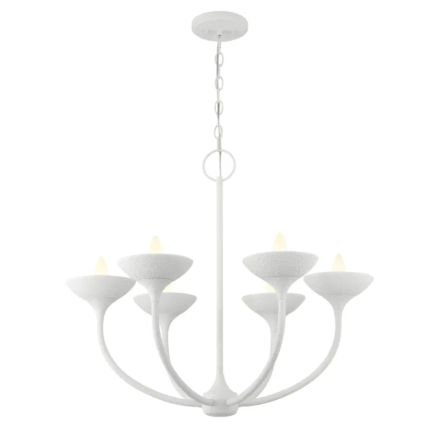 Ryton 6-Light Chandelier in Plaster White - Image 8
