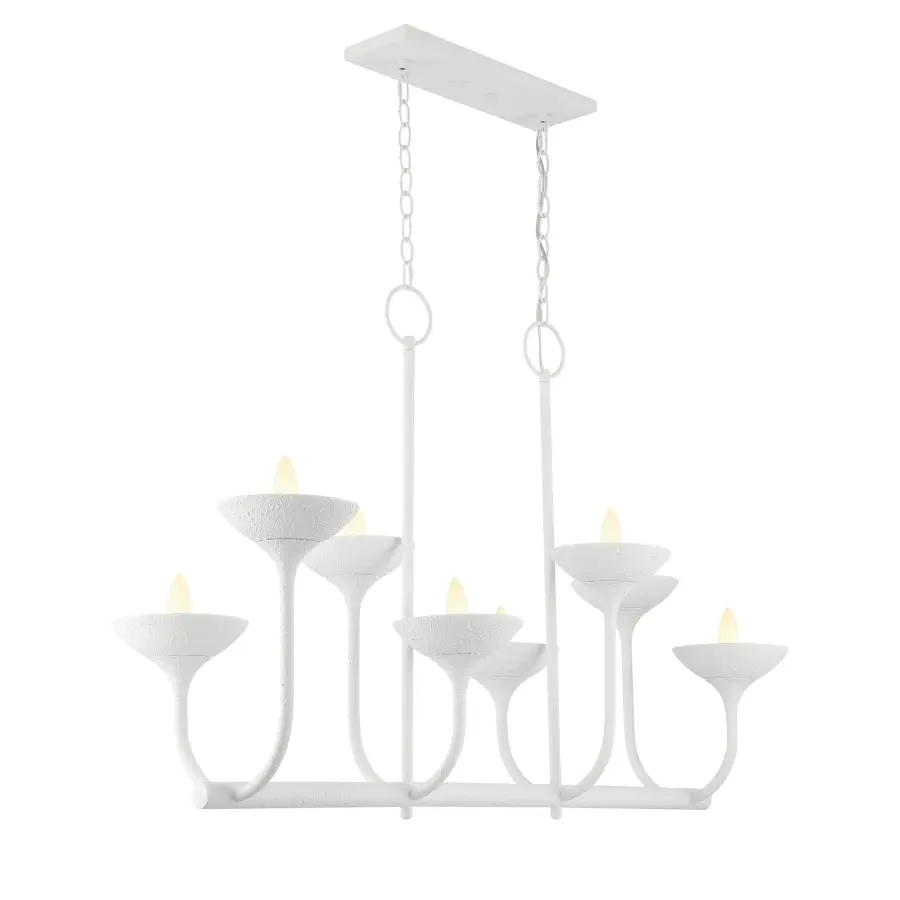 Ryton 8-Light Island Chandelier in Plaster White - Image 1