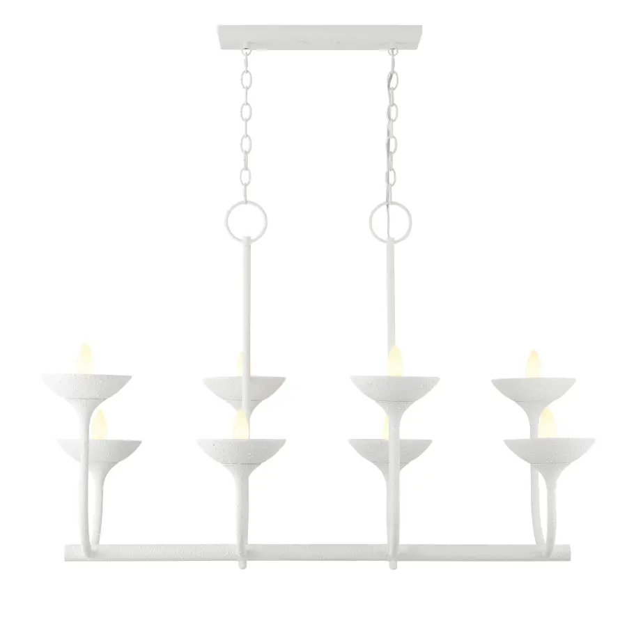 Ryton 8-Light Island Chandelier in Plaster White - Image 2