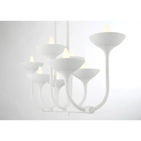 Ryton 8-Light Island Chandelier in Plaster White - Image 3