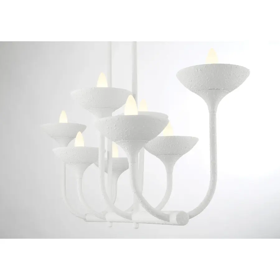 Ryton 8-Light Island Chandelier in Plaster White - Image 3