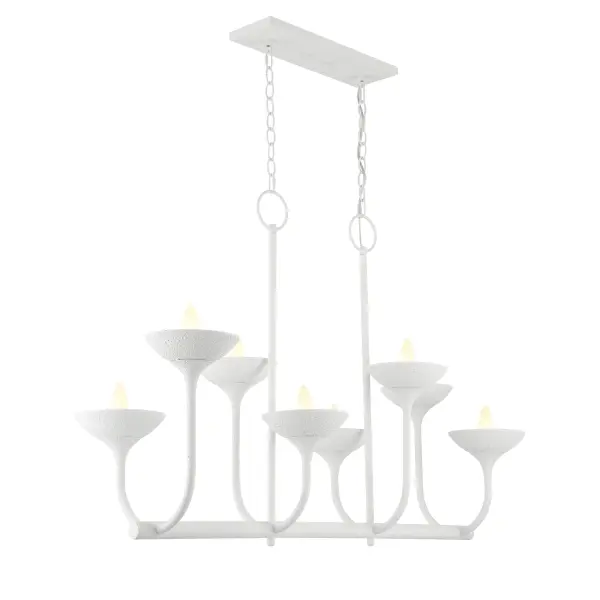 Ryton 8-Light Island Chandelier in Plaster White - Image 6