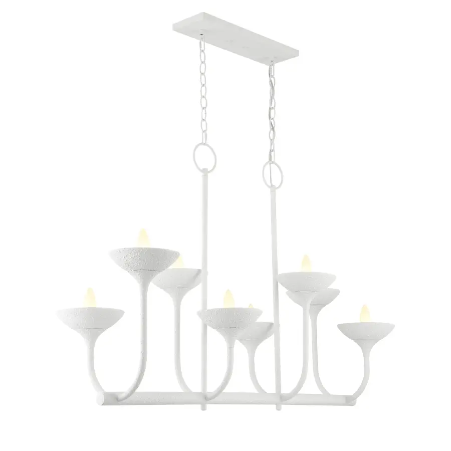 Ryton 8-Light Island Chandelier in Plaster White - Image 6