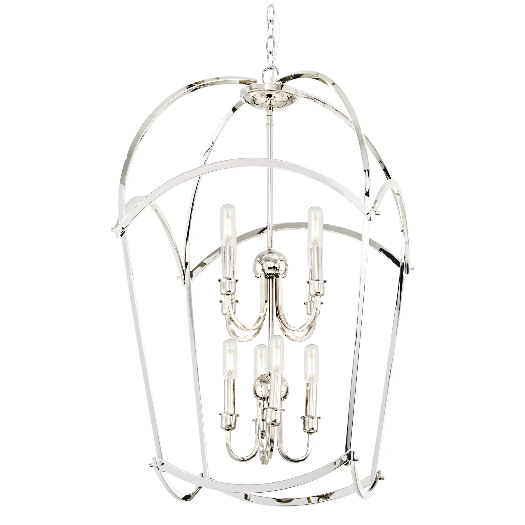 Jupiter's Canopy 8-Light Pendant in Polished Nickel