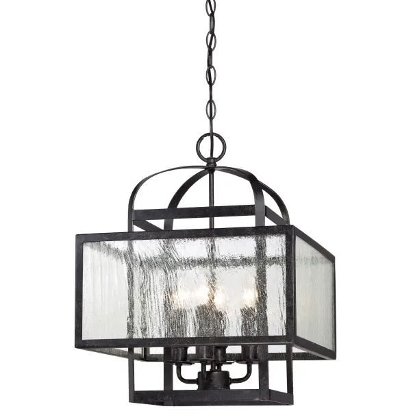The Camden Square mini chandelier brings refined style to smaller spaces with its aged charcoal finish and clear seeded glass. Perfect for intimate dining areas or kitchen islands, this 4-light fixture balances traditional elegance with modern industrial appeal.