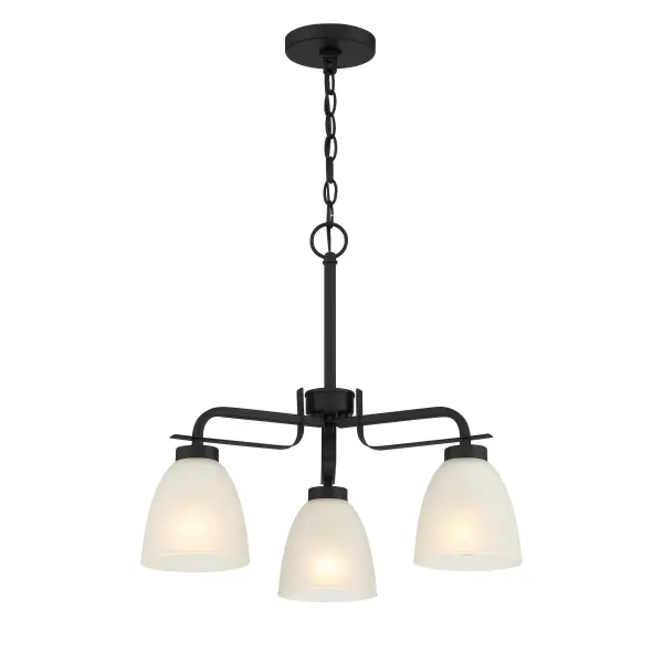 3 Light Semi Flush/Chandelier in Coal - alternate view
