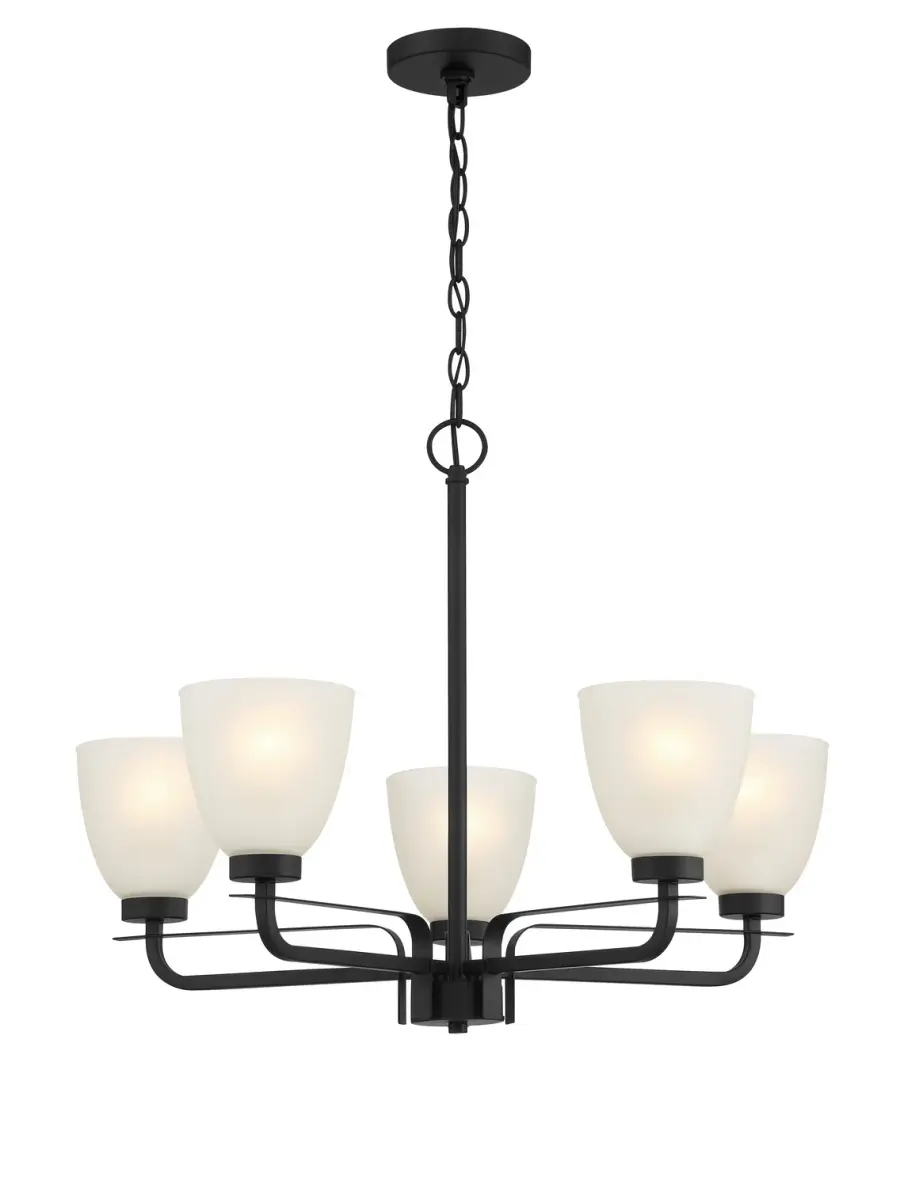Kaitlen 5-Light Chandelier in Coal Black