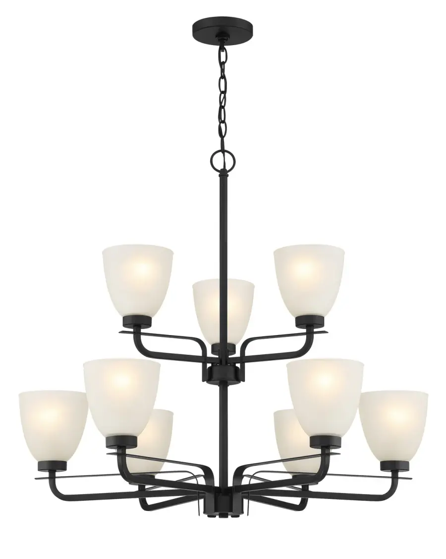Kaitlen 9-Light Chandelier in Coal Black
