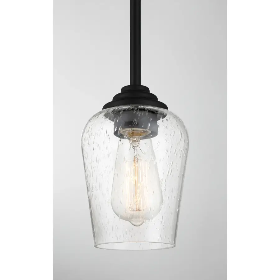 Shyloh 1-Light Pendant with Clear Seeded Glass - Image 2