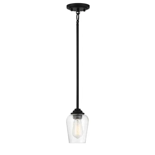 Shyloh 1-Light Pendant with Clear Seeded Glass - Image 4