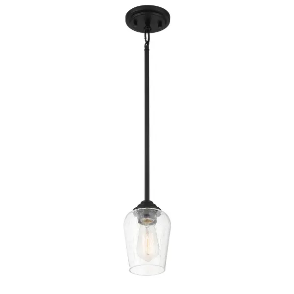 Shyloh 1-Light Pendant with Clear Seeded Glass - Image 5