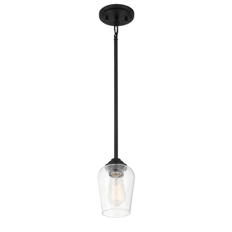 Shyloh 1-Light Pendant with Clear Seeded Glass - Image 5