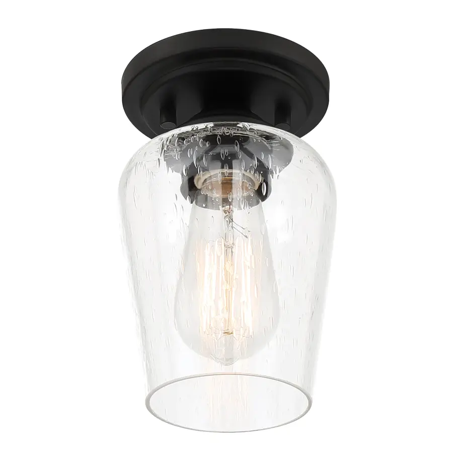 Shyloh 1-Light Pendant with Clear Seeded Glass - Image 6