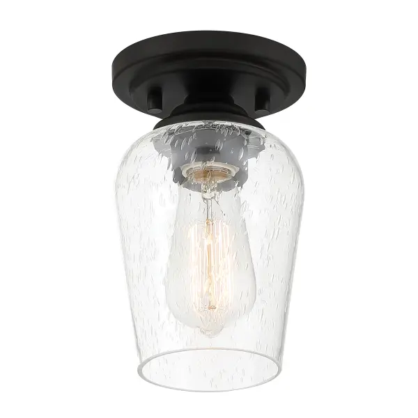 Shyloh 1-Light Pendant with Clear Seeded Glass - Image 7