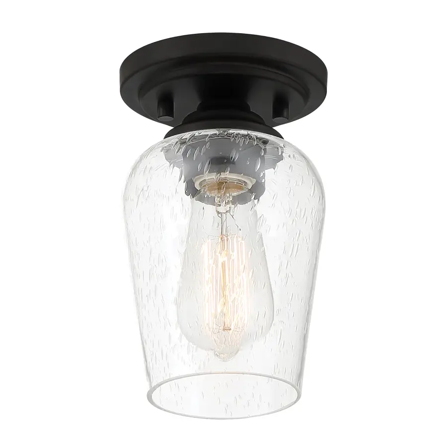 Shyloh 1-Light Pendant with Clear Seeded Glass - Image 7