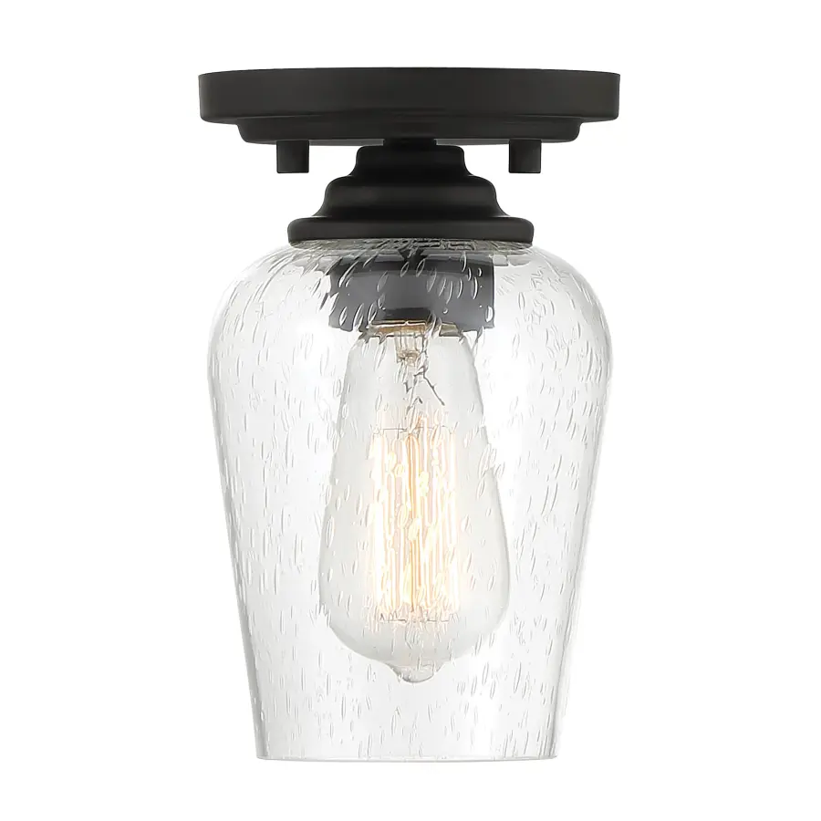 Shyloh 1-Light Pendant with Clear Seeded Glass - Image 8