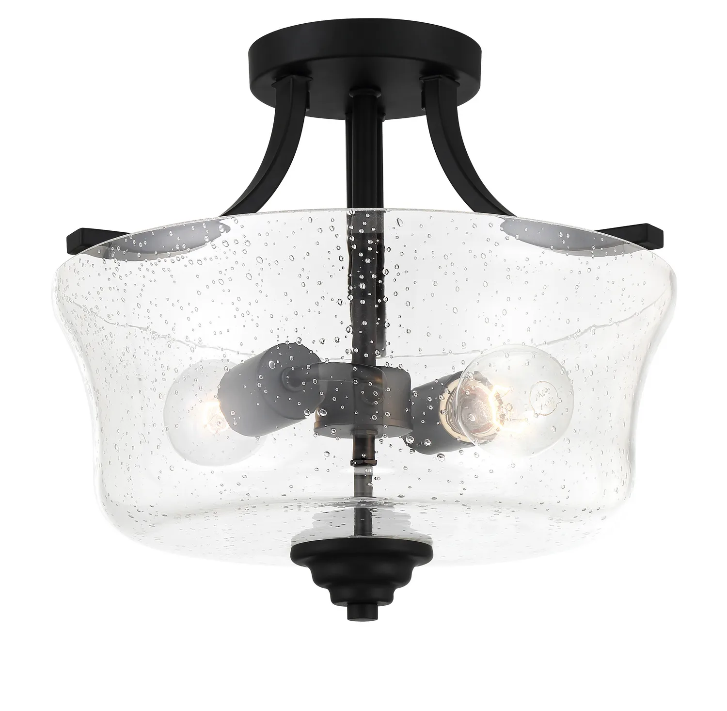 Shyloh Two Light Semi Flush Mount in Coal