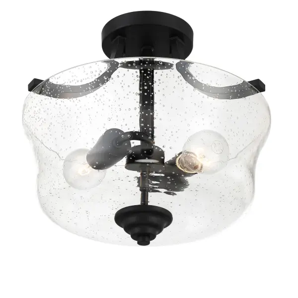 Shyloh 2-Light Semi-Flush Mount in Coal Black - Image 3