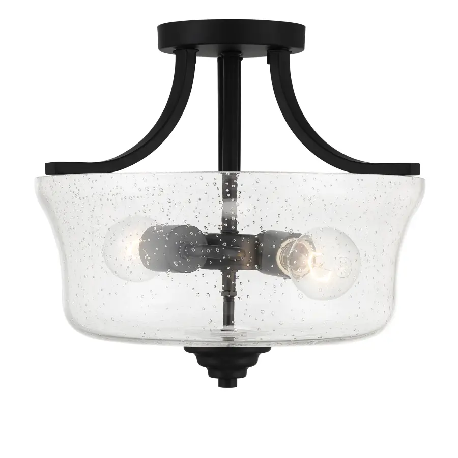Shyloh 2-Light Semi-Flush Mount in Coal Black - Image 5