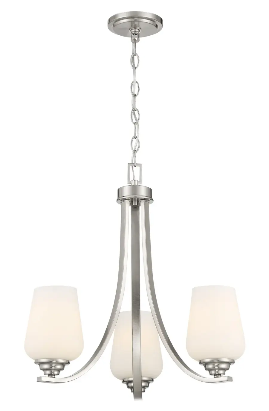 Shyloh 3-Light Chandelier in Brushed Nickel - Image 1