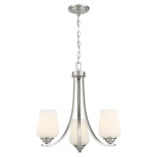 Shyloh 3-Light Chandelier in Brushed Nickel - Image 3