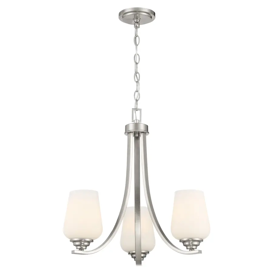 Shyloh 3-Light Chandelier in Brushed Nickel - Image 3