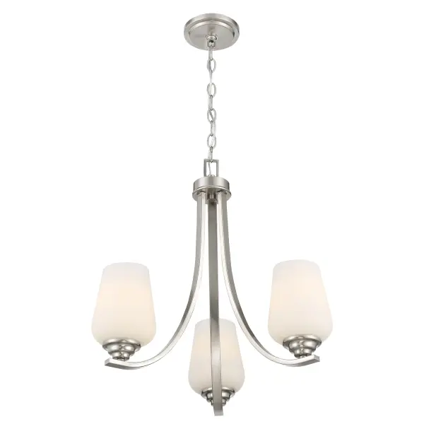 Shyloh 3-Light Chandelier in Brushed Nickel - Image 4