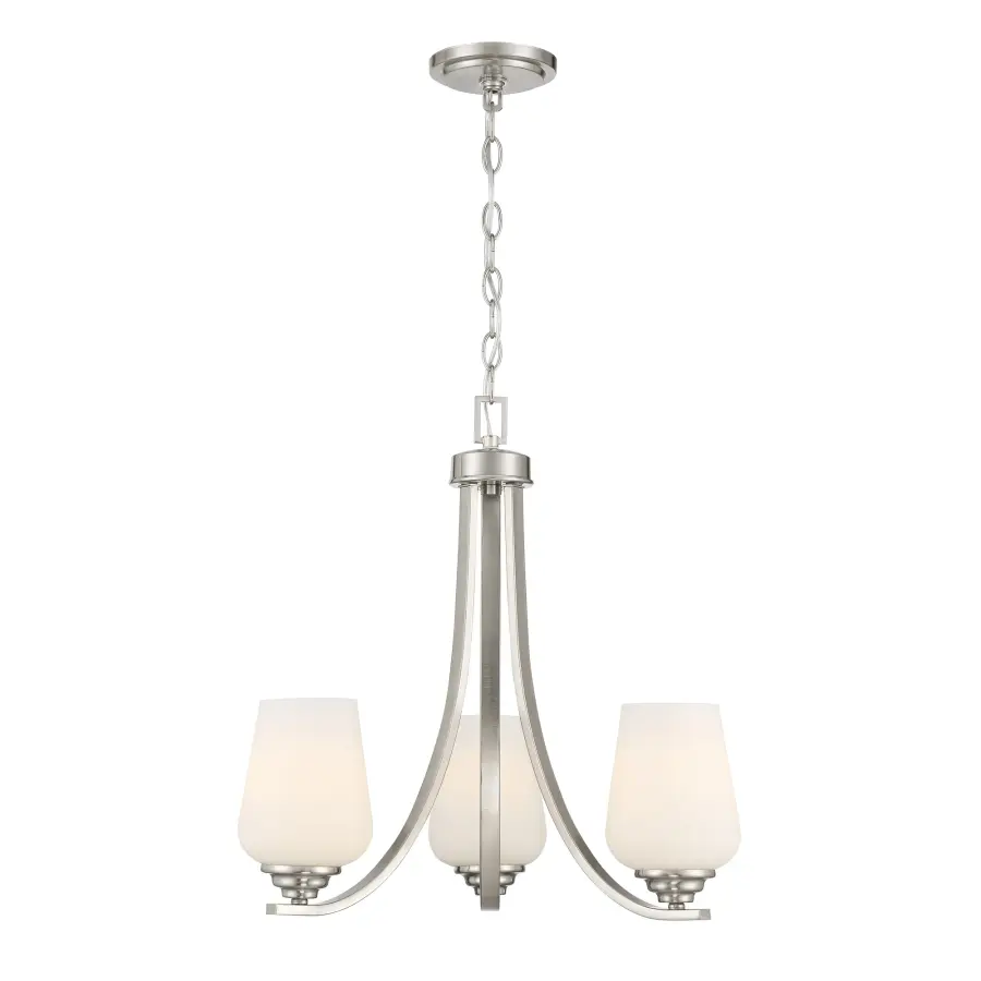Shyloh 3-Light Chandelier in Brushed Nickel - Image 6
