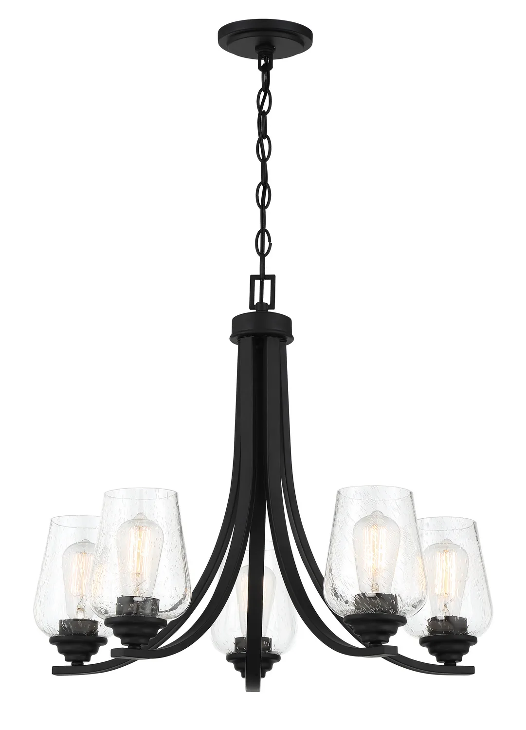 Shyloh Five Light Chandelier in Coal