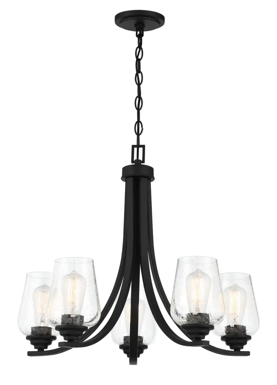 Shyloh 5-Light Chandelier in Coal Black - Image 1