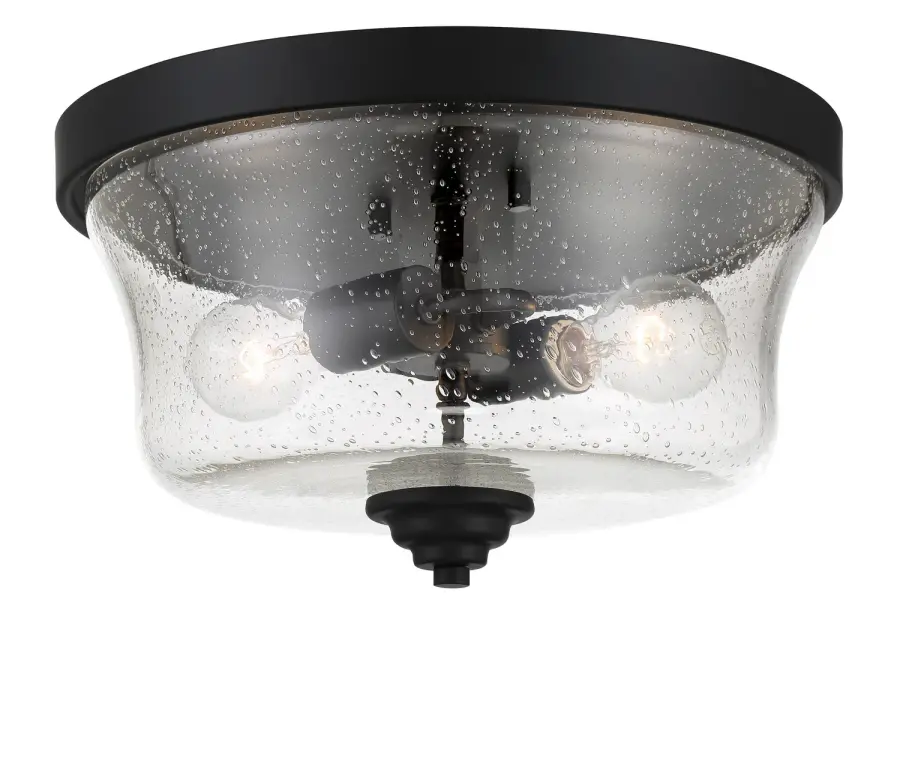 Shyloh 2-Light Flush Mount in Coal Black - Image 1