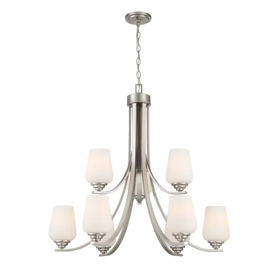 Shyloh 9-Light Chandelier in Brushed Nickel - Image 2