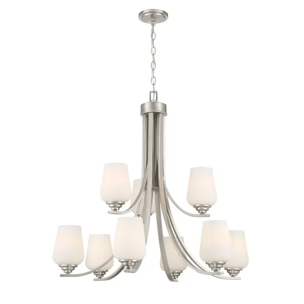 Shyloh 9-Light Chandelier in Brushed Nickel - Image 3