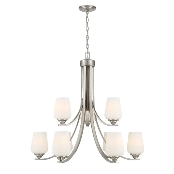 Shyloh 9-Light Chandelier in Brushed Nickel - Image 5