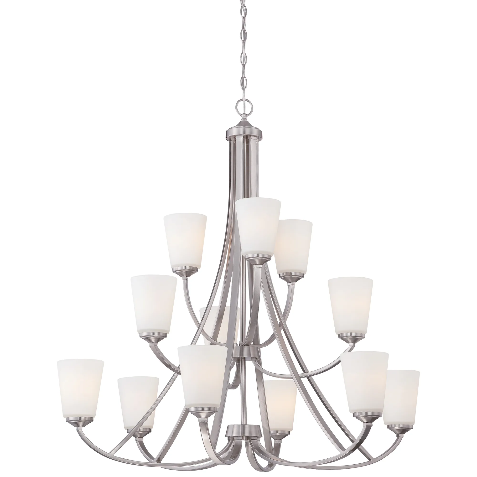 Overland Park 12-Light Chandelier in Brushed Nickel