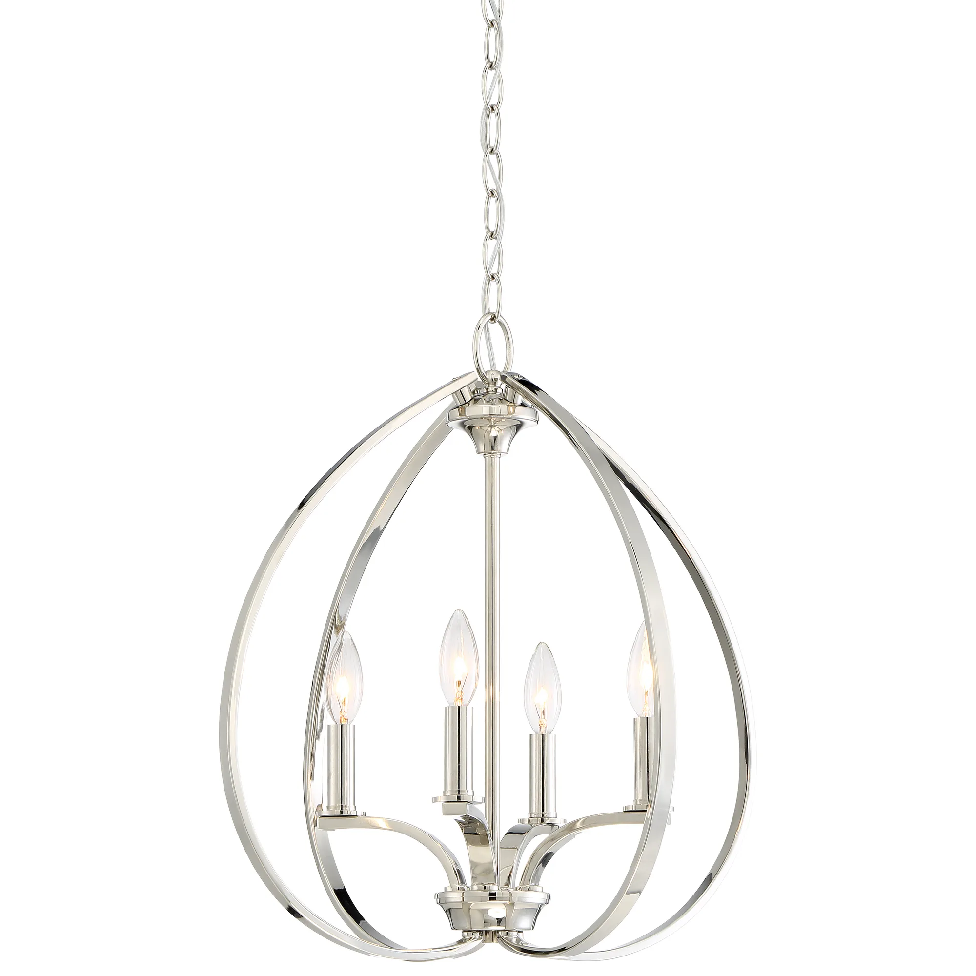 Tilbury 4-Light Pendant in Polished Nickel
