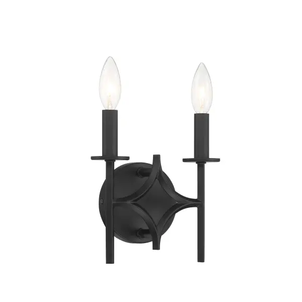 2 Light Wall Sconce in Coal Finish - alternate view