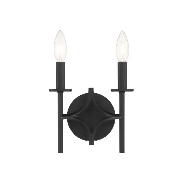 Muncie 2-Light Wall Sconce in Coal Black - Image 5