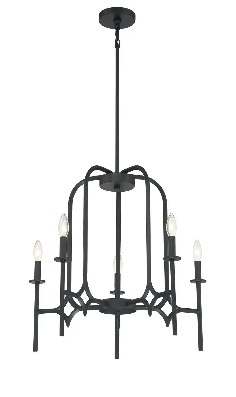 Muncie 5-Light Chandelier in Coal Black - Image 1