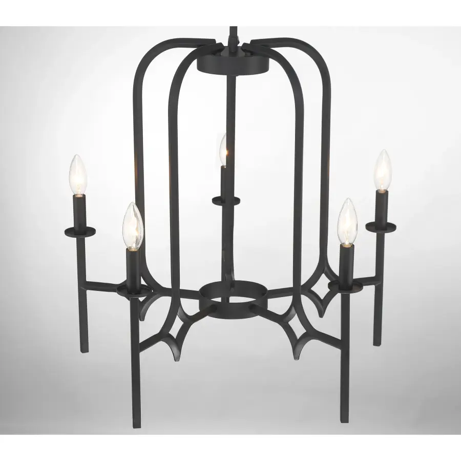 Muncie 5-Light Chandelier in Coal Black - Image 3