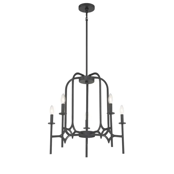 Muncie 5-Light Chandelier in Coal Black - Image 4