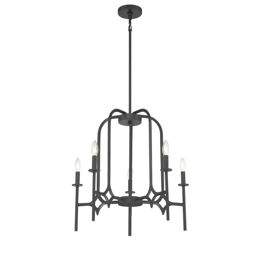 Muncie 5-Light Chandelier in Coal Black - Image 4