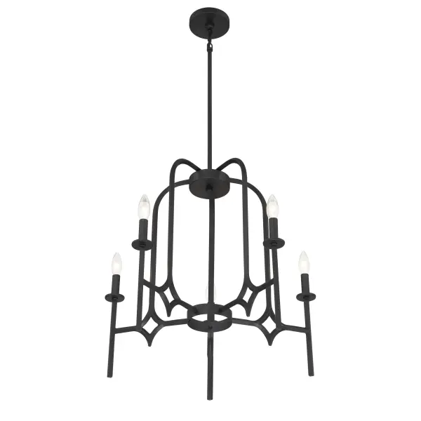 Muncie 5-Light Chandelier in Coal Black - Image 5
