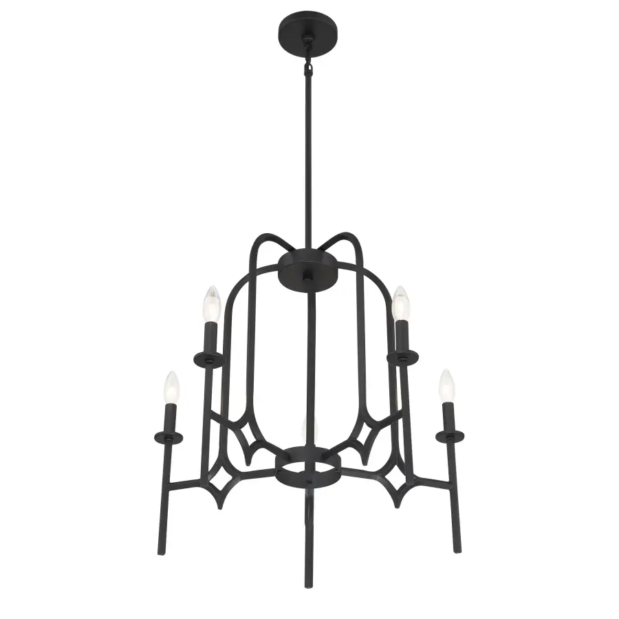 Muncie 5-Light Chandelier in Coal Black - Image 5