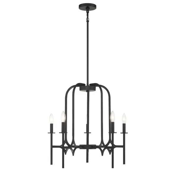 Muncie 5-Light Chandelier in Coal Black - Image 6