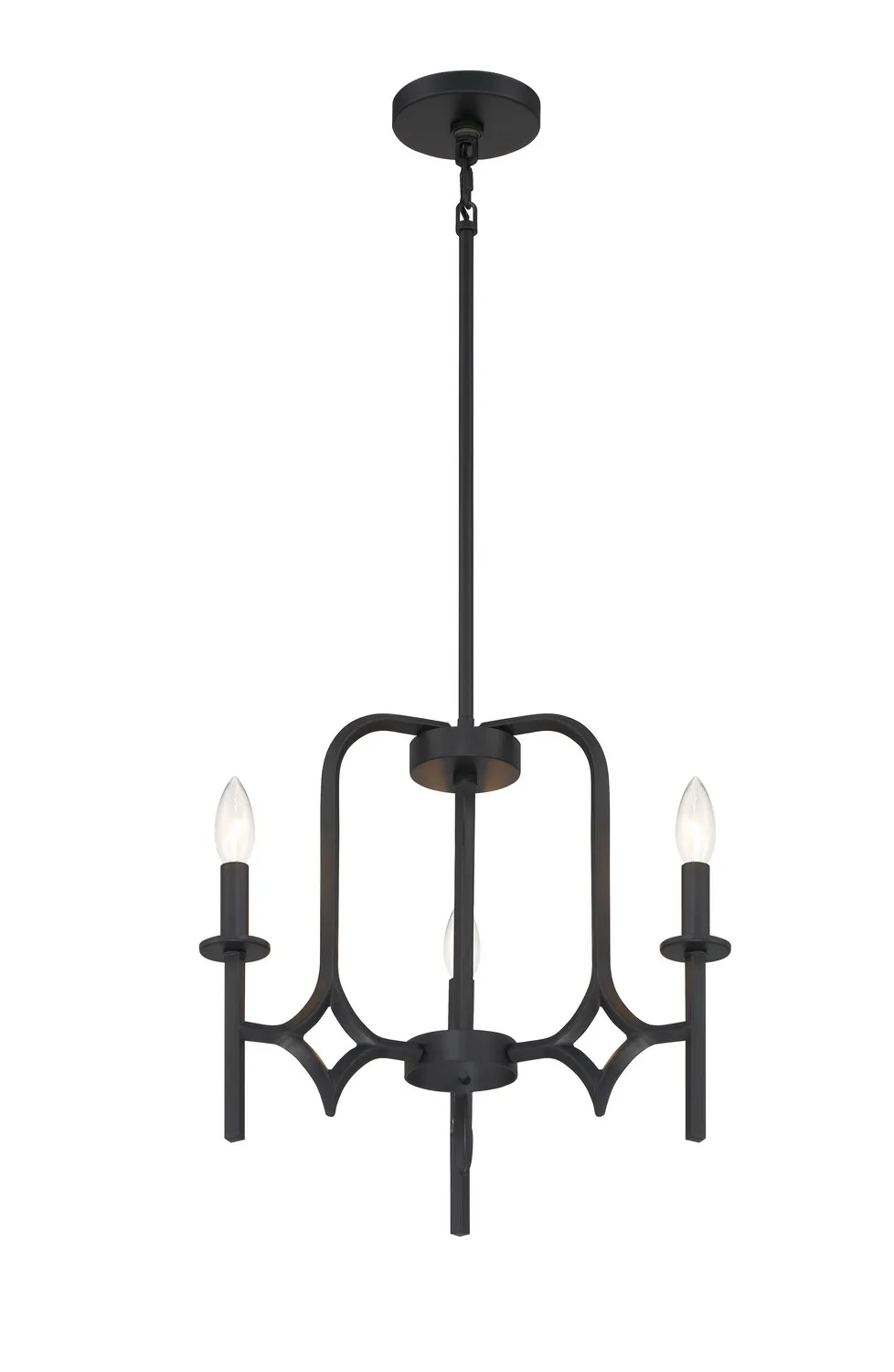 Muncie Three Light Chandelier in Coal
