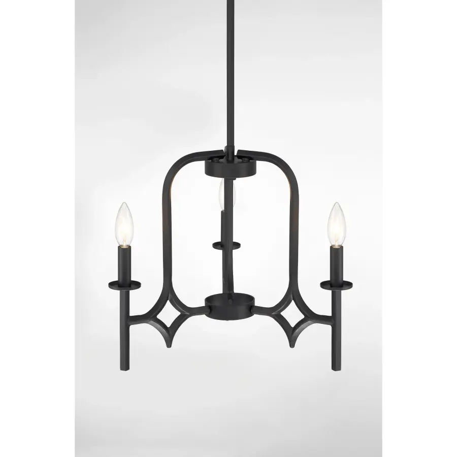 Muncie 3-Light Chandelier in Coal Black - Image 2
